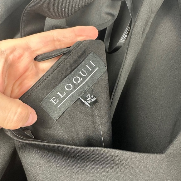 NWT ELOQUII Black Puff Sleeve Tie Back Cuff Pencil Ponte Dress Plus Size 22 NEW - Picture 5 of 15